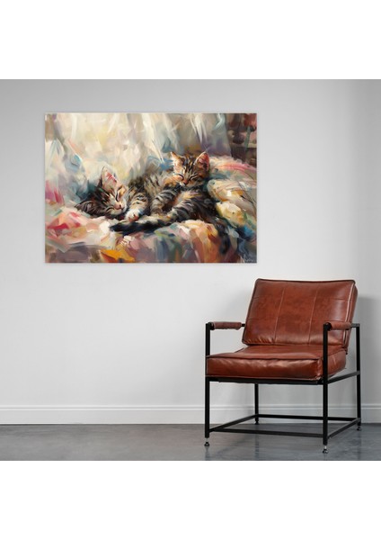 Cuddly Cats Leonid Afremov Wall Decoration Canvas Print - Leonid Afremov, Canvas Print, Canvas, Wall Art, 50 x 30 cm