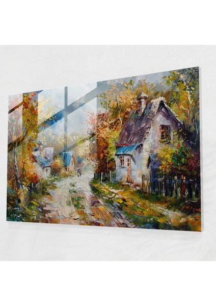 Leonid Afremov Duvar Dekorasyonu - Charming Village - Leonid Afremov 45X30 cm