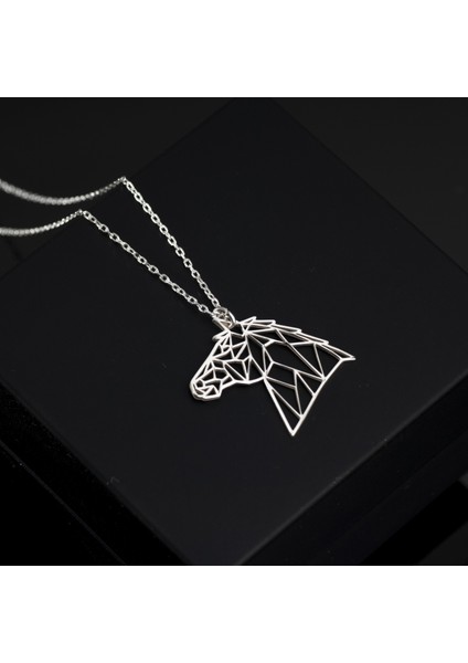 925 Ayar Gümüş At Figürlü Kolye Özel Tasarım