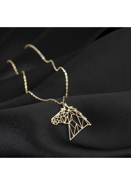 925 Ayar Gümüş At Figürlü Kolye Özel Tasarım fiyatları