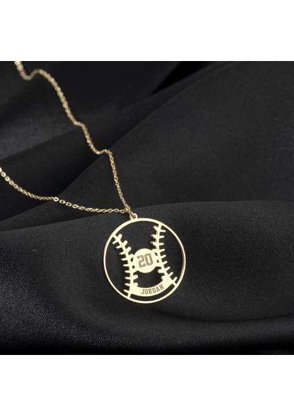 925 Ayar Gümüş Beyzbol Topu Isim Kolye Özel Tasarım fiyatları