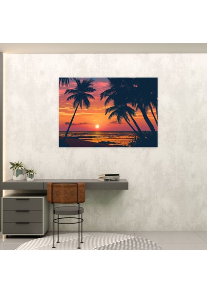 Seaside Sunset Leonid Afremov Wall Art - Leonid Afremov, Wall Art, Canvas Wall Art, Wall Decoration, 50 x 30 cm modelleri