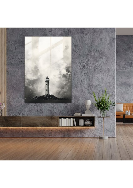 Minimalist Lighthouse Glass Print - Lighthouse 30X45 cm fiyatları