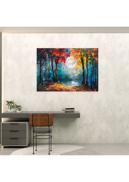Moonlit Forest Canvas Print - Leonid Afremov 50X30 cm fiyatları