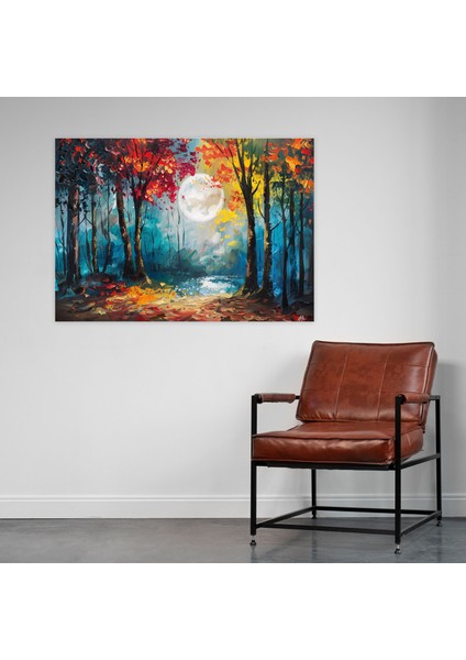 Moonlit Forest Canvas Print - Leonid Afremov 50X30 cm modelleri