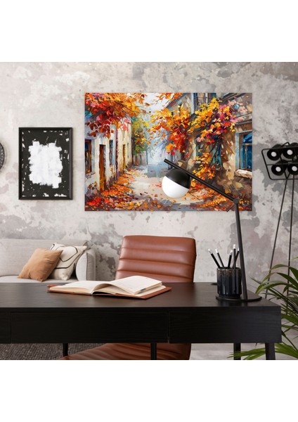 Autumn Alleyway Canvas Print - Leonid Afremov 50X30 cm fiyatları