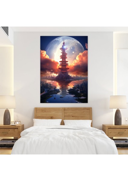 Futuristic Lighthouse Canvas Print - Lighthouse, Canvas Wall Art, Lighthouse, Digital Art, 30X50