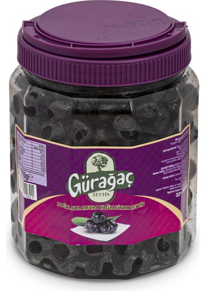Gürağaç Doğal Salamura Yağlı Siyah Zeytin 1 kg