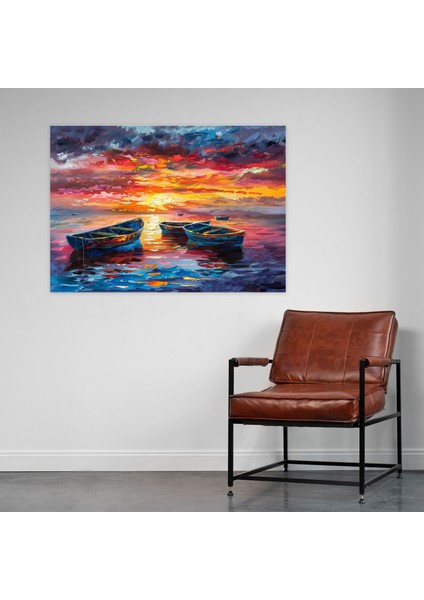 Leonid Afremov Seascape Canvas Print - Leonid Afremov 50X30 cm modelleri