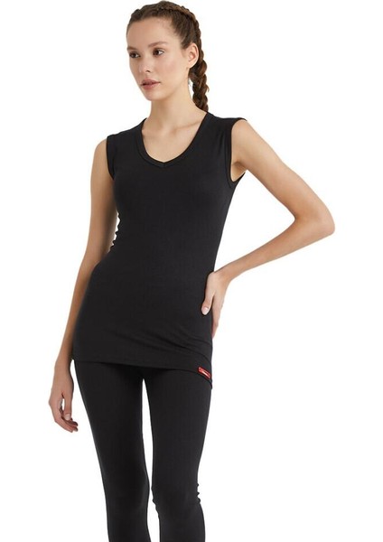 V Yaka Thermal Atlet Unisex İçlik Siyah C3T4N2O9