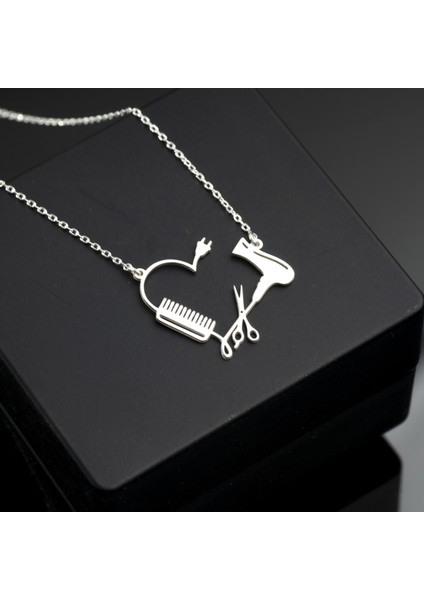 925 Ayar Gümüş Kuaför Beber Kalpli Kolye Özel Seri fiyatları