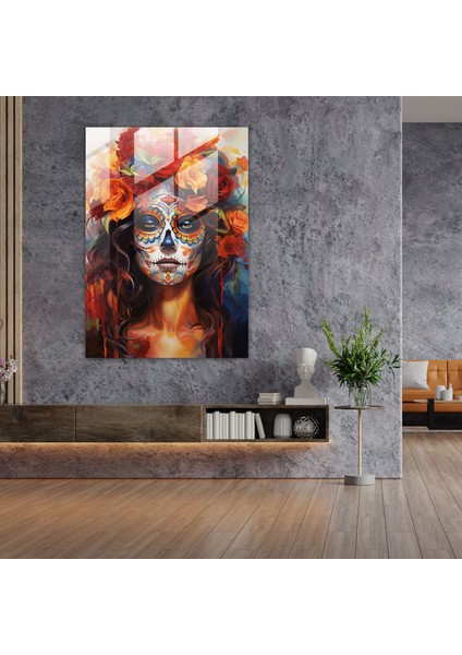 Los Muertos Glass Art - Los Muertos, Glass Print, Vibrant Colors, Home Decoration, 30X45