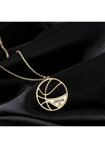 925 Ayar Gümüş Basket Topu Isim Kolye Özel Tasarım fiyatları