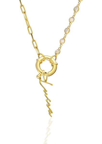 Modern Imza Kilit Kolye