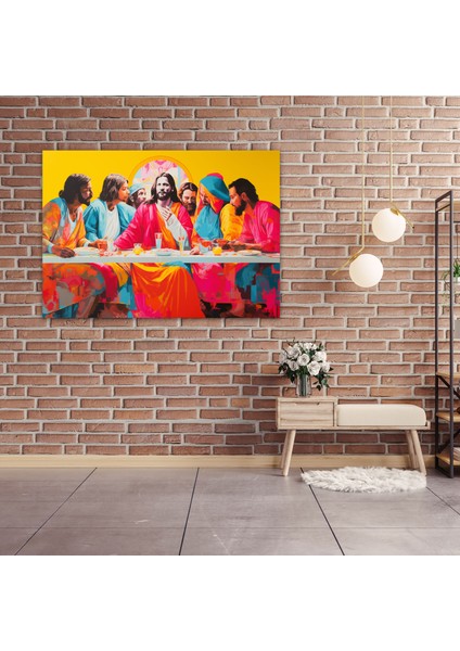 Last Supper Of Jesus Christ Wall Decoration - Last Supper Of Jesus Christ, Sacred Art, Artistic Wall Decor, Vibrant Colors, 50 x 30 cm