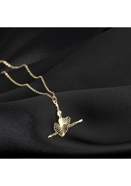 925 Ayar Gümüş Balerin Kolye Özel Tasarım