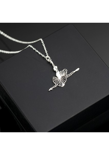 925 Ayar Gümüş Balerin Kolye Özel Tasarım fiyatları