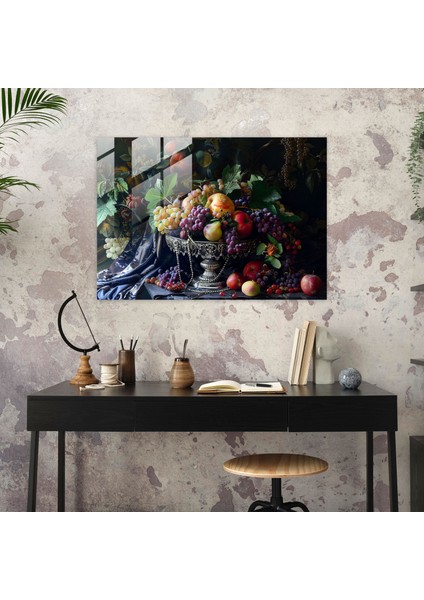Lüks Natürmort Caravaggio Tarzı Cam Baskı - Caravaggio 45X30 cm fiyatları