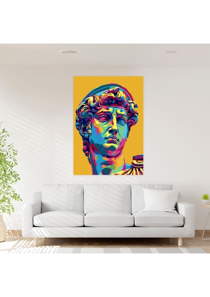 Pop Art Yunan Heykeli Duvar Süslemesi ve Popart 30X50 cm