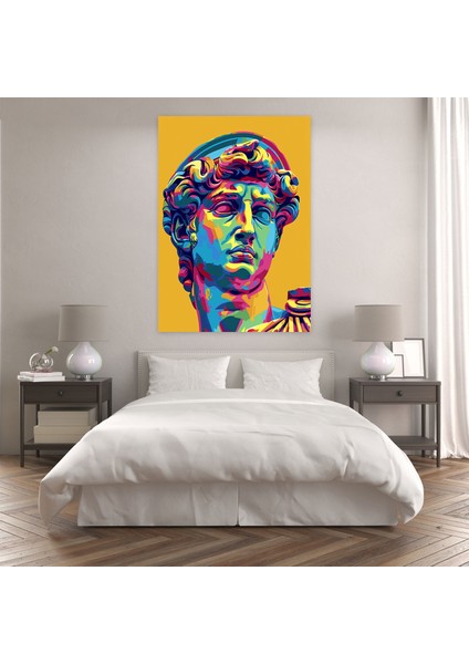 Pop Art Yunan Heykeli Duvar Süslemesi ve Popart 30X50 cm