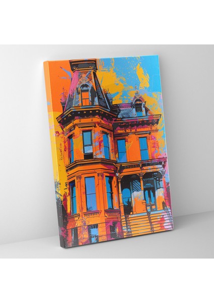 Canlı Viktorya Dönemi Mimarisi Kanvas Tablo ve Popart 30X50 cm