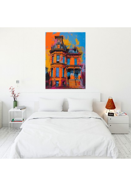Canlı Viktorya Dönemi Mimarisi Kanvas Tablo ve Popart 30X50 cm