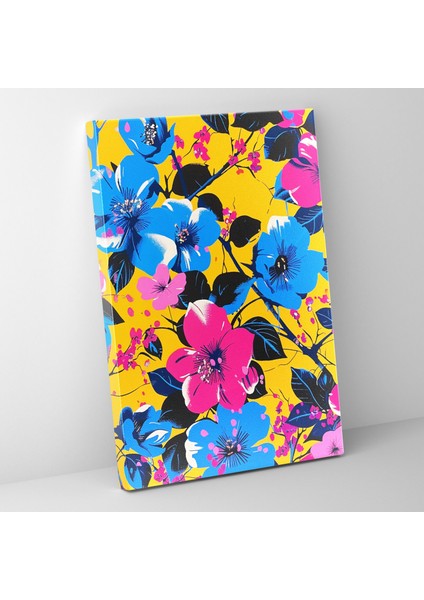 Pop Art Çiçek Desenli Duvar Sanatı ve Popart 30X50 cm