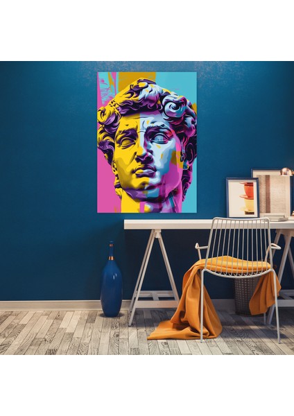 Pop Art Yunan Heykeli Kanvas Tablo ve Popart 30X50 cm
