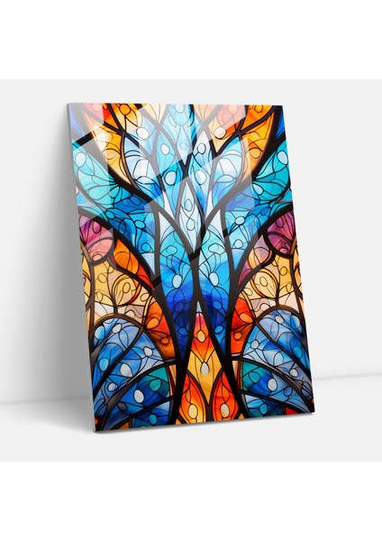 Karmaşık Vitray Kilise Cam Baskı 60X90 cm