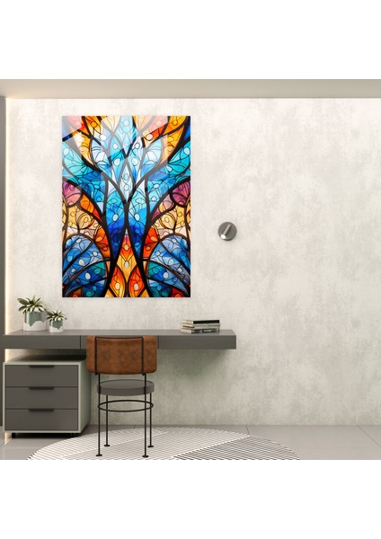 Karmaşık Vitray Kilise Cam Baskı 60X90 cm modelleri