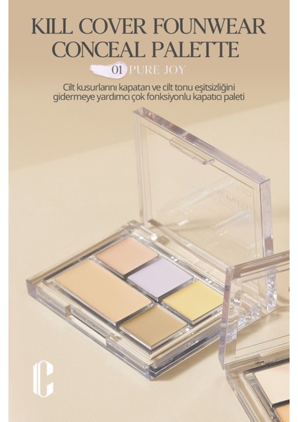 CLIO Kremsi Dokuya Sahip Concealer Paleti  Kill Cover Founwear Conceal Palette (Pure Joy)