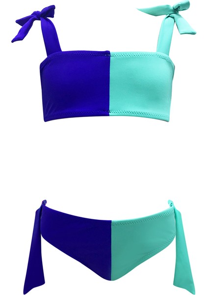 Foster Blue Çift Renk 50UV Kız Çocuk Bikini Takımı by Nessi Byrd