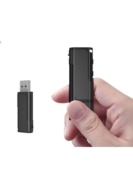 16 gb Mikro USB Başlı 48 Saat Kesintisiz Ses Kayıt Cihazı