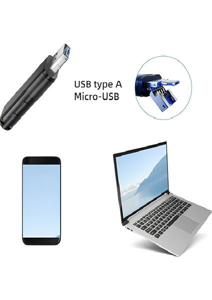 16 gb Mikro USB Başlı 48 Saat Kesintisiz Ses Kayıt Cihazı