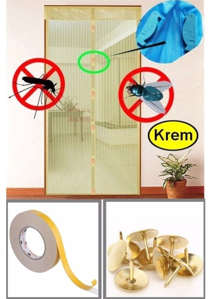 Mıknatıslı Kapı Sinekliği Mıklatıslı Kapı Tülü Sineklik Perde 90*210 5mt