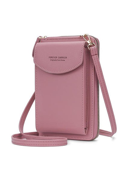 Pembe Bayan Cüzdanı, Cep Telefonu Çantası, Büyük Kart Çantası, Cüzdan, El Çantası, Para Çantası, El Çantası, Haberci Omuz Çantası, Bayan Omuz Çantası (18CM*11.5CM*4.5CM) (Yurt Dışından)