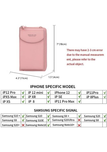 Pembe Bayan Cüzdanı, Cep Telefonu Çantası, Büyük Kart Çantası, Cüzdan, El Çantası, Para Çantası, El Çantası, Haberci Omuz Çantası, Bayan Omuz Çantası (18CM*11.5CM*4.5CM) (Yurt Dışından) fiyatları