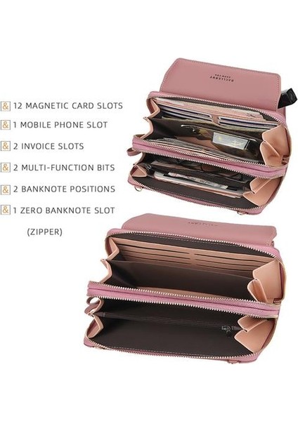 Koyu Pembe Lady Bag Lady Cutse Omuz Çantası Cep Telefon Torbası Kız Küçük Çanta Üst Tasar Torbası (20CM*6CM*11CM) (Yurt Dışından) fırsatları