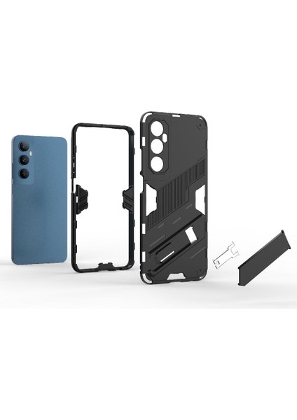 Realme C65 4g Kickstand Koruyucu Kapak Için Kılıf Sağlam Askeri (Yurt Dışından)