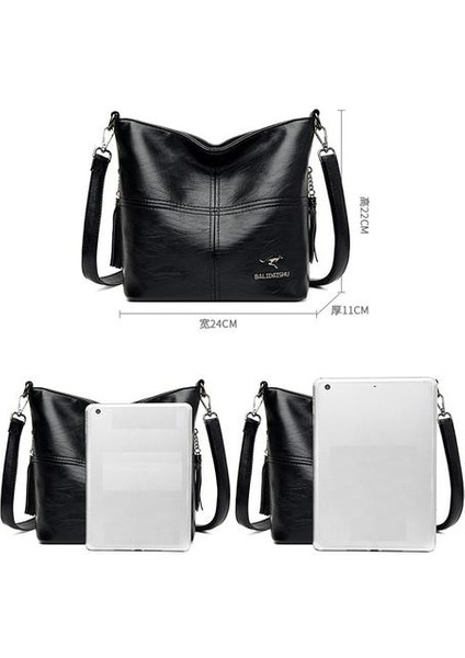 Kadınlar Için Bayanlar Omuz Çantaları Yeni Lüks Çantalar Büyük Kapasiteli Deri Kadın Crossbody Çanta | Omuz Çantaları (Siyah) (Yurt Dışından) fiyatları