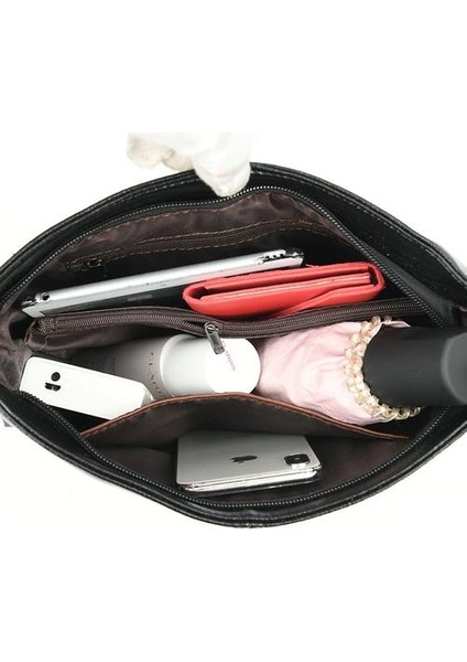 Kadınlar Için Bayanlar Omuz Çantaları Yeni Lüks Çantalar Büyük Kapasiteli Deri Kadın Crossbody Çanta | Omuz Çantaları (Siyah) (Yurt Dışından) fırsatları