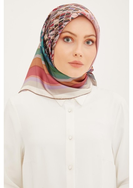 Nostalji Serisi Twill Ipek Eşarp 8934D-02