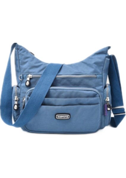Kadınlar Naylon Omuz Çantası Su Geçirmez Ultralight Crossbody Çanta Soathtravel Çanta Çantası Messenger Çantası (Açık Mavi) (Yurt Dışından)