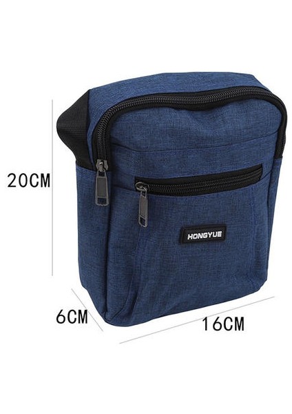 Unisex Tek Omuzlu Messenger Tuval Çantası Kadınlar Erkekler Rahat Açık Seyahat Omuz Çantası Askeri Çanta (Gri) (Yurt Dışından)