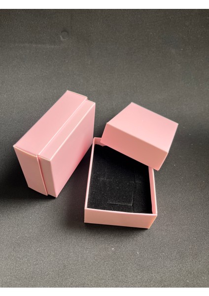 Örün Matbaa Pembe Yapılı Takı Kutusu 3x 6 x 8 cm Kolye, Bileklik, Mini Set Kutusu 24 Adet