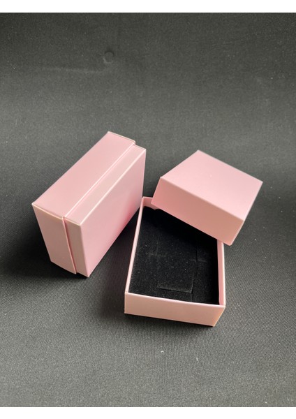 Örün Matbaa Pembe Yapılı Takı Kutusu 3x 6 x 8 cm Kolye, Bileklik, Mini Set Kutusu 24 Adet