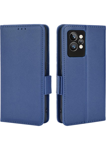 Realme Gt 2 Pro Yan Toka Cüzdan Manyetik Pu Deri Kart Yuvaları Için Kılıf (Yurt Dışından)