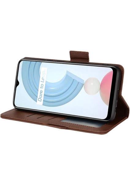 Realme C21Y/C25Y Yan Toka Manyetik Cüzdan Pu Deri Kartı Için Kılıf (Yurt Dışından) fiyatları
