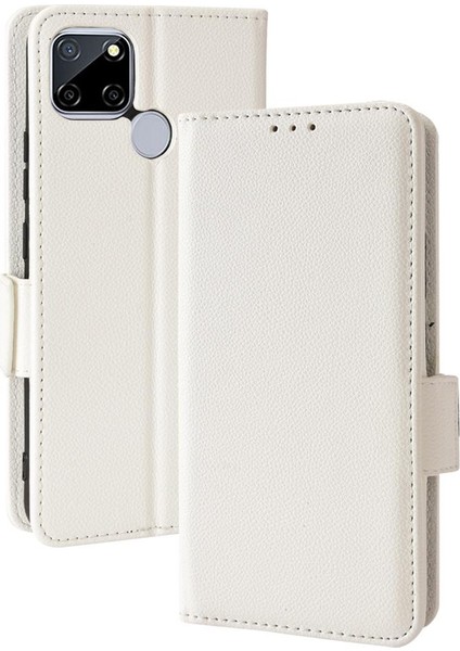Realme C12/C25/C25S Pu Deri Yan Toka Cüzdan Kart Yuvaları Için Kılıf (Yurt Dışından) modelleri