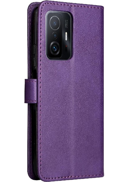 Xiaomi 11T/11T Pro Için Flip Case Kart Yuvası ile Yüksek Kaliteli Deri Telefon (Yurt Dışından)